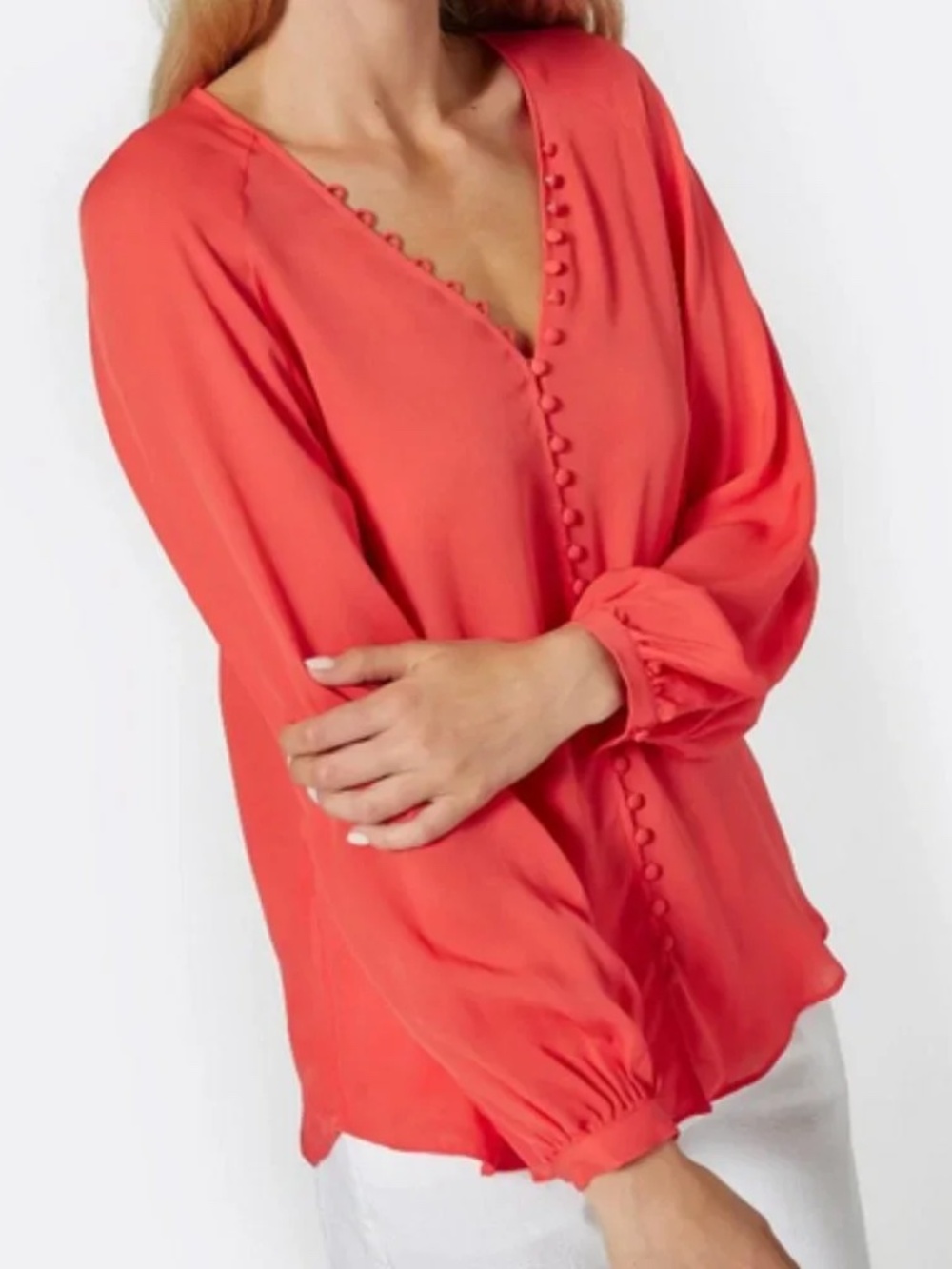 Joie Shariana Long Sleeved Silk Blouse size M